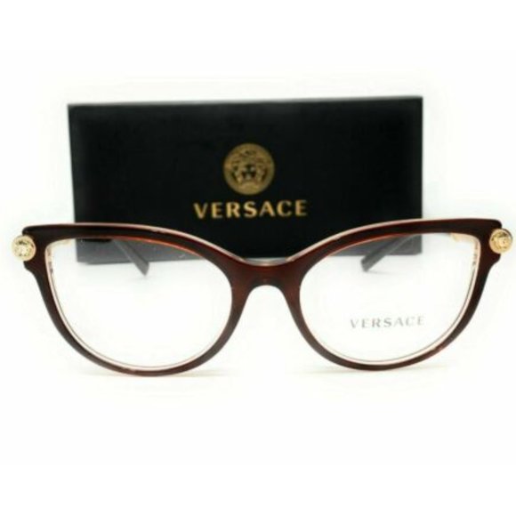 Versace Women's Transparent Brown Eyeglasses! - Picture 2 of 3